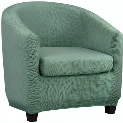 Miniatura 8 de Lellen Funda para silla de club con funda de cojín de asiento, funda redonda para sillón con acento de bañera, fundas elásticas para sofá sala de