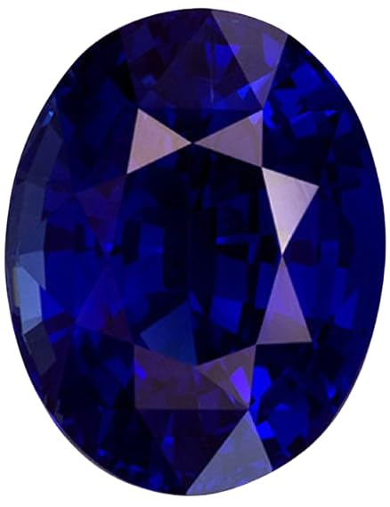 Saphir bleu certifié contre les contrefaçons, véritable Neelam A+++ de 3,80 carats