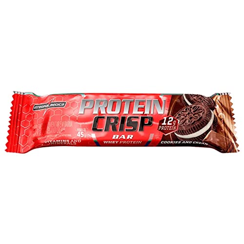 Integralmédica - Barra Proteína Crisp Bar Cookies and Cream - Display com 12 unidades