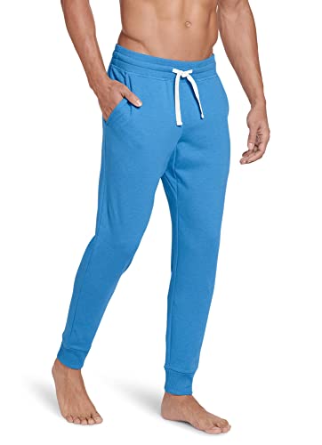 Jockey Calça jogger masculina Loungewear de lã de mistura de algodão, Azul celeste mesclado, GG