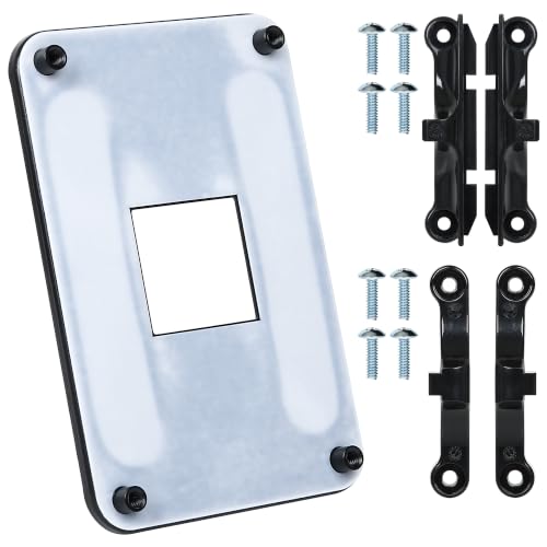 Kit Universal de Soporte para Montaje de Disipador AM4 AM5, Soporte metálico con Backplate, Separadores y Tornillos para Motherboard Socket AMD (Negro)
