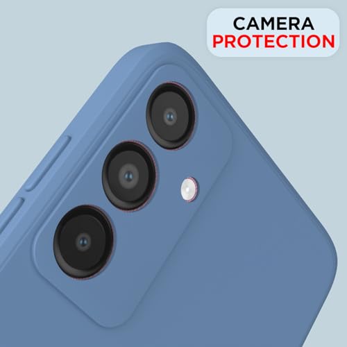 Image of Outlouders Back Cover for Samsung Galaxy A14 4G / A14 5G | Camera Protection | Durable Soft Matte Silicone Bumper Case (Aqua Blue)