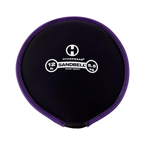 HYPERWEAR SandBell Sandbag, 12 lbs, Pre-Filled with Clean USA Sand, Soft Weights for Exercise, Fitness & Rucking Cover