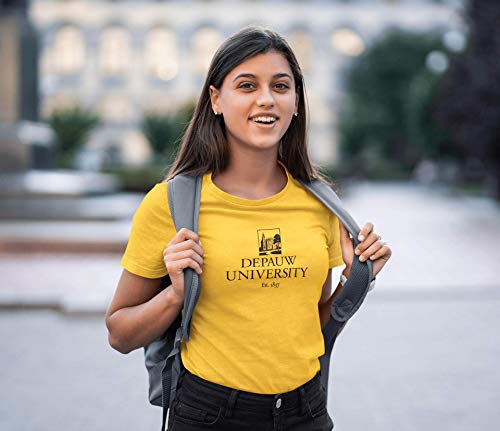 CreateMyTee | DePauw Full Logo Black Ink T-Shirt |2