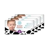 The Honest Company Baby Diapers, Many Moos, Size 2, 160 Count