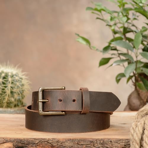 Bullhide Belts Mens USA Made Leather Belt for Casual 1.50" Wide,3