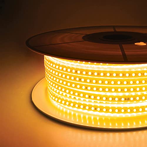Image of wipro Garnet LED Strip Light| 120 LEDs /mtr | Warm White | IP65-Waterproof | Flexible Rope Light for Outdoor & Indoor Decoration for Diwali, Christmas|Strip for Balcony|Pack of 2, 50 Meters