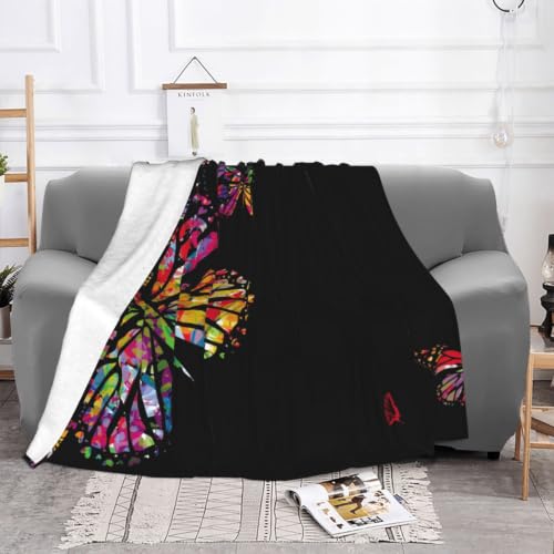 Couverture flanelle papillon en tissu microfibre premium doux - 4