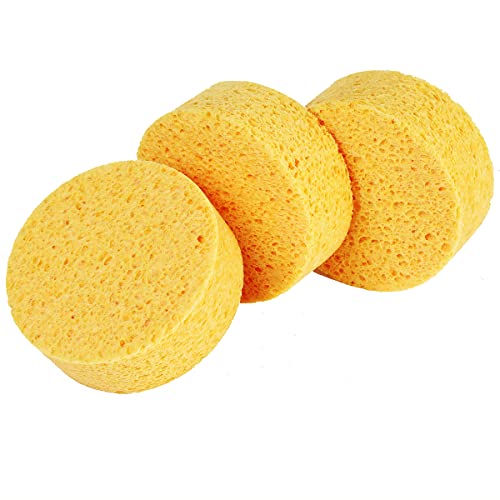 Natural Kitchen Sponges,3 Pack Thick Extra Heavy Duty Scrub Sponges,Household ...