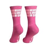 Banana Feet | Calcetines Deportivos Para Mujer | Calcetines De Algodón Bordado Transpirable | Diseño Divertido Y Original | Mujer Calcetines Media Caña | Fabricación Local | Run Like a Girl Malva