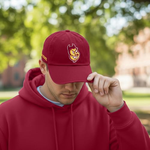 Gorra bordada Arizona State University roja ajustable miniatura 5