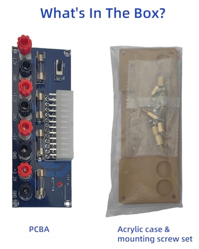 ATX Power Supply to Binding Post Adapter – Convert to +12V, 12V, +5V, +3.3V Outputs | Includes Fuse Protection, On/Off Switch, LED & Enclosure | Ideal for Electronics Testing, Debugging & Repair - Thumbnail 5