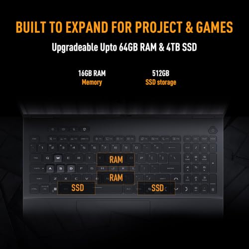 Image of ASUS TUF F16 (2026),(14th Gen),Intel Core i5 14450HX,RTX 5050-8GB,16GB RAM (Upgradeable),512GB SSD,FHD+,16 inch(40 cm),Win 11,M365 Basic(1Y),Office 2024,Jaeger Gray,2.2 Kg,FX688JHI-TU364WS,Gaming Laptop