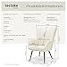 tectake® Skandinavischer Stil Ohrensessel, Teddy Sessel Hygge, Bouclé Sessel Wohnzimmer, Schlafzimmer, Statement Piece Loungesessel, belastbar bis 150 kg