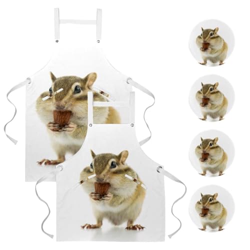 Tablier de serveuse anti-taches pour le nettoyage et le restaurant x2