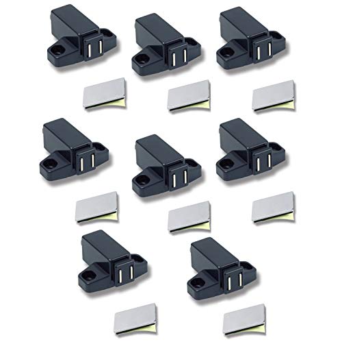 UMAXO® Pushtoopen Türöffner Federschnapper, automático Magnetverschluss Druckschnapper TouchLatch MöbelSchnäpper para atornillar, FederschnappVerschluss PushtoOpen con selbstklebendem