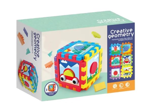 Image of Busy Cube for Kids Montessori Toy Sensory Busy Board Travel Toy for Toddlers (Activity Cube)