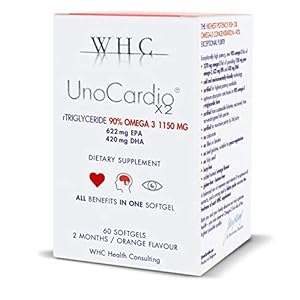 WHC UnoCardio X2 – Visolie Capsules – 93% Omega 3 1200 mg – 60 Capsules