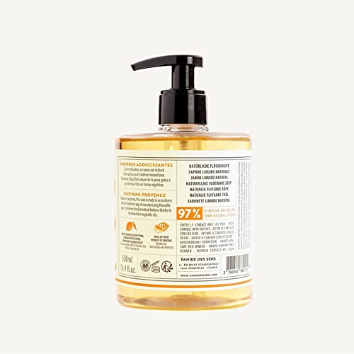 Panier Des Sens - Marseille Liquid Hand Soap - Provence Hand Wash - Moisturizing Soap With Coconut Oil - Bathroom & Kitchen Refillable Soap - 97% Natural Ingredients Made In France - 16.9 Fl.oz #TOP6