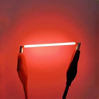 LEDLOCLB Led De Filamento Flexible 100 Piezas Dc3V 300Mm Bombilla Edison Piezas De Luz De Filamento Led Filamento Flexible De Diodo Led,Rojo,3V -20 Piezas