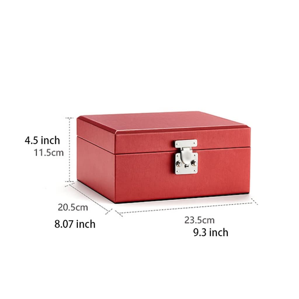 Caja De Joyería Jewelry Box for Women, Organizador de joyería de 2 Capas Mostrar Caja con Compartimentos de Viaje Regalo de Almacenamiento de Joyas for niñas Madre Organizador De Joyas(B)