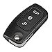 Produktbild Kelay Klappbare Autoschlüssel-Schutzhülle, kompatibel für Ford Focus Fiesta Galaxy UGA Mondeo MK4 C-Max 3 Tasten Smart Key Ersatz