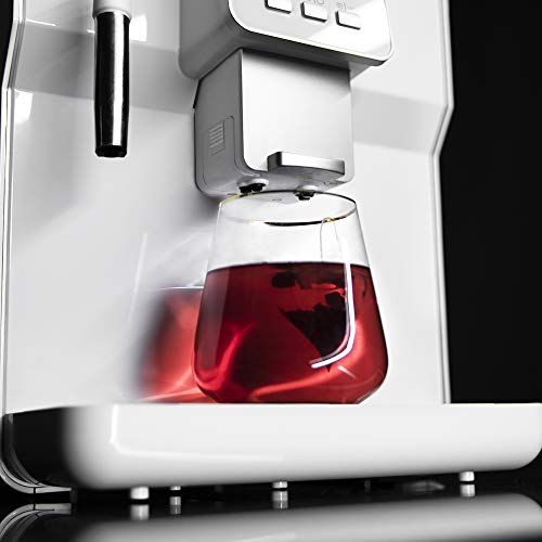 Cecotec Cafetera Superautomática Power Matic-ccino 6000 Serie Bianca S. 1350 W, 19 Bares, Modo Auto 1-2 cafés, Calentamiento Rápido, Pantalla LCD, Depósito 250gr, Molinillo Integrado, 1,7 L