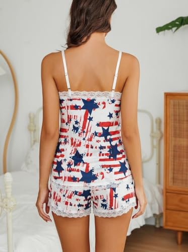 Image of Avidlove Women Cami Pajama Set Modal Sleepwear Lace Trim Short PJ Set with Shorts