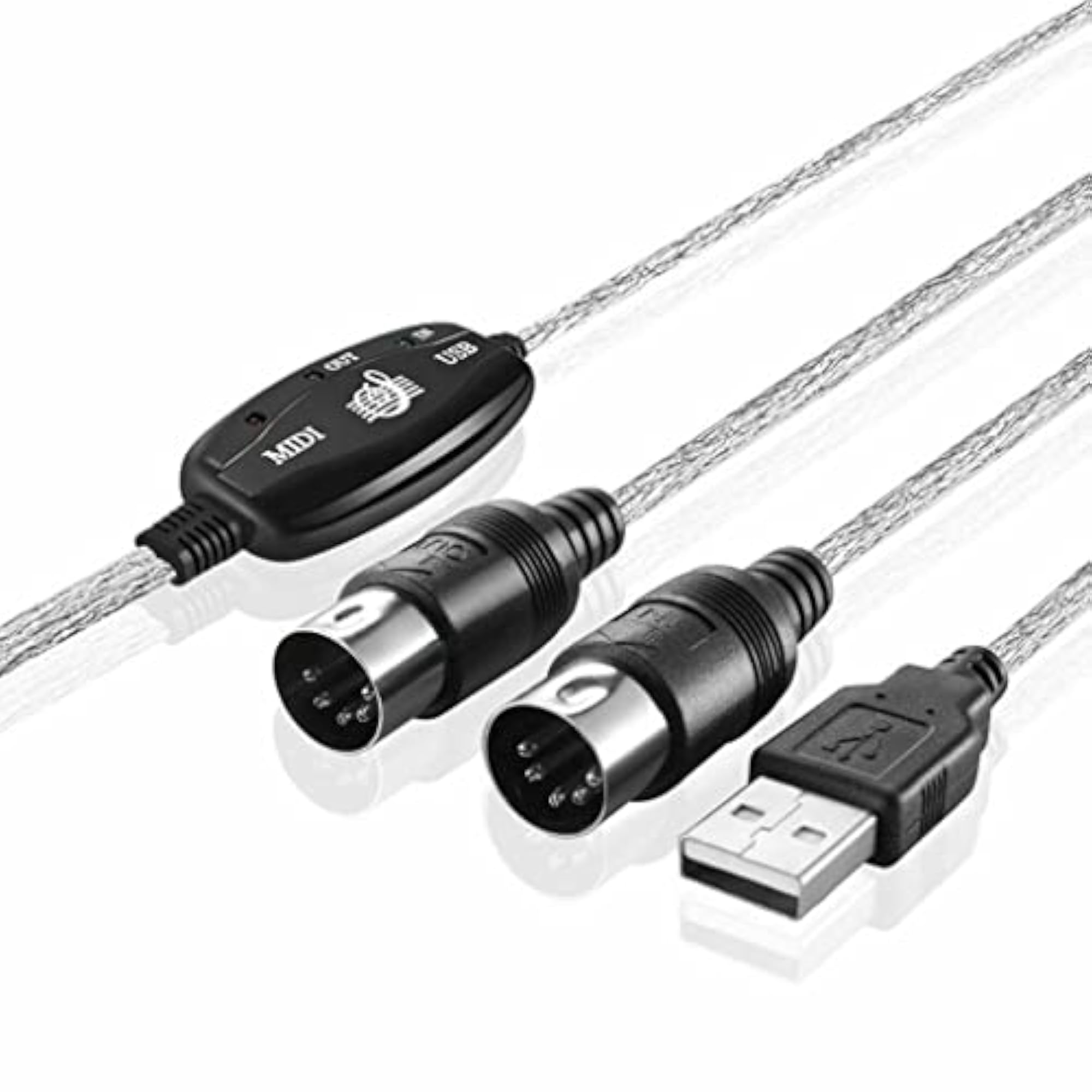 USB MIDI Interface Cable Converter for Music Keyboard