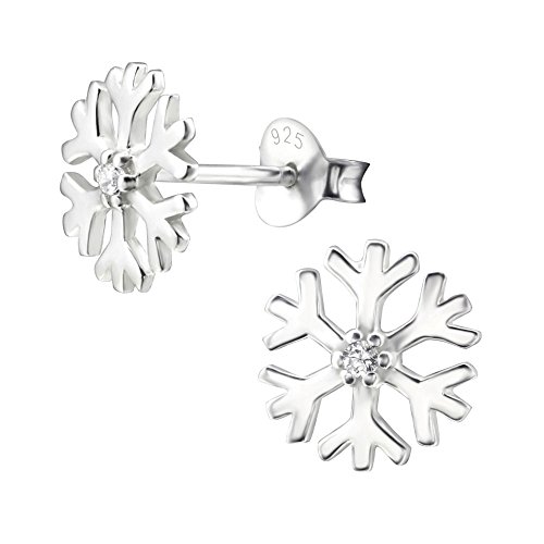 Preisvergleich Produktbild Laimons Damen-Ohrstecker Schneeflocke mit Zirkonia Sterling Silber 925