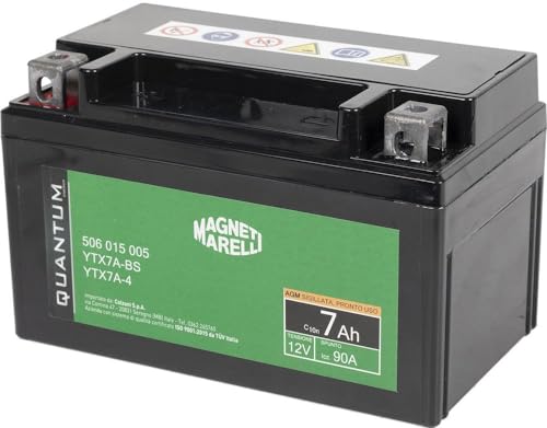 Quantum Energy Magneti Marelli Batteria Moto E Scooter 7AH 12V 90A Tecnologia Agm Sigillata Polo Positivo Sinistro - 4