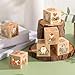 Vertintong 6 Pcs 1.6 Inch Inspirational Woodland Nursery Decor Animals Wall Decor Stuff Wooden Forest Animals Bear Raccoon Lion Fox Block Safari Creature Table Decoration