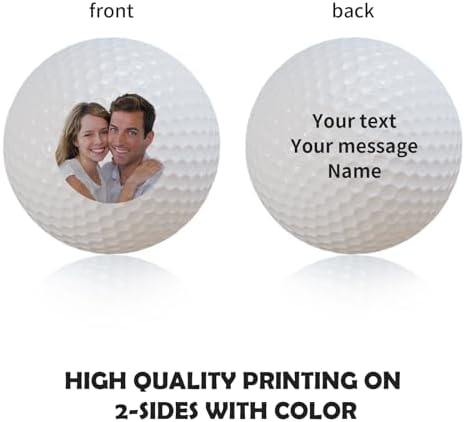 Double-Sided Personalized Golf Balls for Golf Lovers - Custom Name, Logo or Text