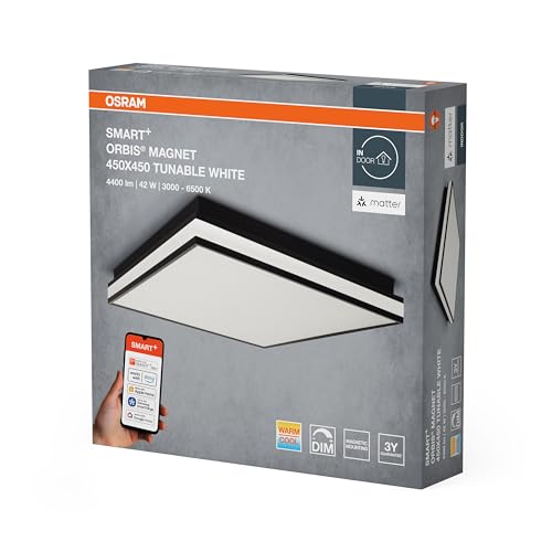 Plafonnier LED TW Osram SMART+ à intensité variable et fixation magnétique