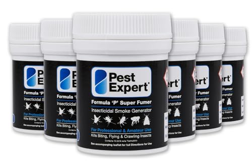 Pest Expert Super Fumer Cluster Fly Killer Smoke Bomb 6 x 11g - Formula 'P' Cluster Fly Fumigator (HSE approved and tested – professional strength product)