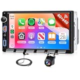 Hodozzy 4G+64G Radio Android 2 DIN con Carplay Inalámbrico Android Auto, Pantalla Táctil IPS de 7 Pulgadas Teclas Piano Estéreo para Coche con Navi GPS, WiFi, Bluetooth, DSP, SWC, FM/RDS, USB Tipo-C