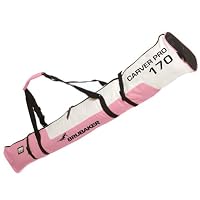 Housse Ski 170 190cm Brubaker Set Davos Sac Ski Sac Chaussures - Pour 1 Paire Skis/Bâtons - Polyester 600D - Taille 170/190cm Ensemble Ski Polyester