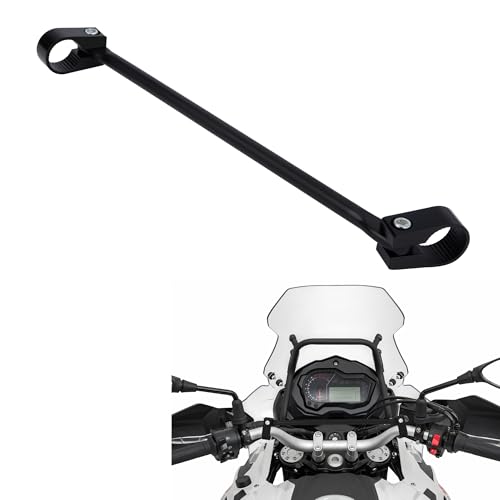 Tunejoy Barra de Equilibrio de Motocicletas 22mm Barra Refuerzo Manillar Moto Ajustable de Aluminio para Moto Todoterreno 400mm Negro