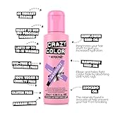 Crazy Color Pastel Lavender Semi-Permanent Hair Dye. Highly Pigmented Pastel Purple Conditioning & Oil Nourishing Vegan Formula | No Bleach or Ammonia | 100ml - Image 4