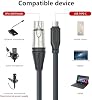 Cable de micrófono de 3.3 pies XLR hembra a USB C, USB C a XLR para micrófono dinámico iPhone 15, iPad, notebook, tablet 4