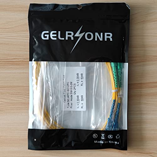 Fiber Optic Patch Cable Sc To Sc Leihong Sc/Upc-Sc/Apc-Sm Singlemode Simplex Fiber Optic Jumper Optical Patch Cord 2M-2 Pack #TOP1