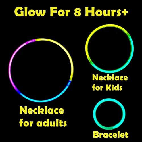 Giftexpress GE8703 100Pcs Extra Bright Glow Sticks Necklacke - 22 Inch Glow Necklace Or Bracelets thumb #2