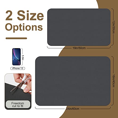 DK177 Coffee Mat Coffee Bar Mat - Hide Stain Absorbent Rubber Backed Quick Drying Mat Fit Under Coffee Maker Espresso Machine - Coffee Bar Accessories Kitchen Counter Dish Drying Mat, 19\"x12\"
