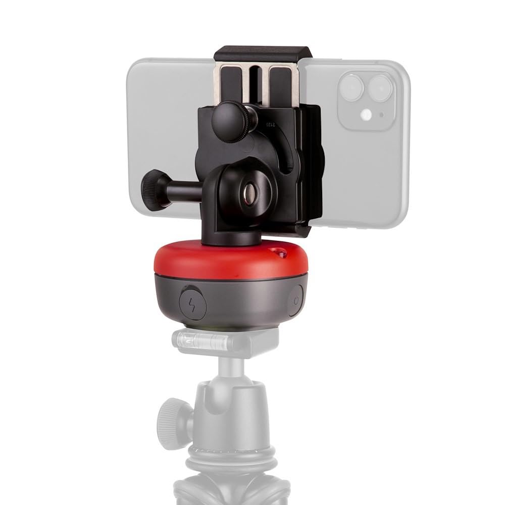 JOBY Spin Kit Attacco Smartphone, Testa Elettronica Bluetooth, Motion Control, Base Panoramica Motorizzata Smartphone, Video Panoramici, Vlogging, Content Creator, Timelapse, Controllo con App