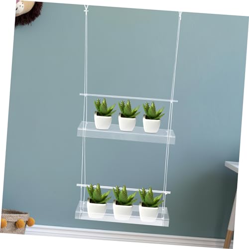 Support de pots de fleurs suspendus en acrylique premium de haute clarté