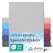 etérea Comfort Jersey sábana Bajera 140x200 cm - 160x200 cm - 100% algodón sábana Bajera Box Spring sábana Bajera hasta 25 cm colchón - Plata