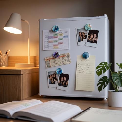 Set de 12 imanes decorativos de mármol para refrigerador miniatura 5