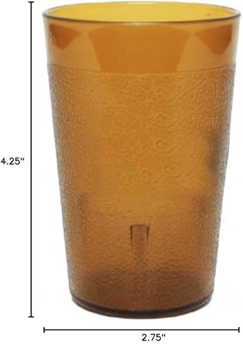 Vista 71 de Juego de 12 vasos de color transparente de 5 oz. Vasos de té helado reutilizables de alta calidad, apilables, aptos para lavavajillas, resistentes a