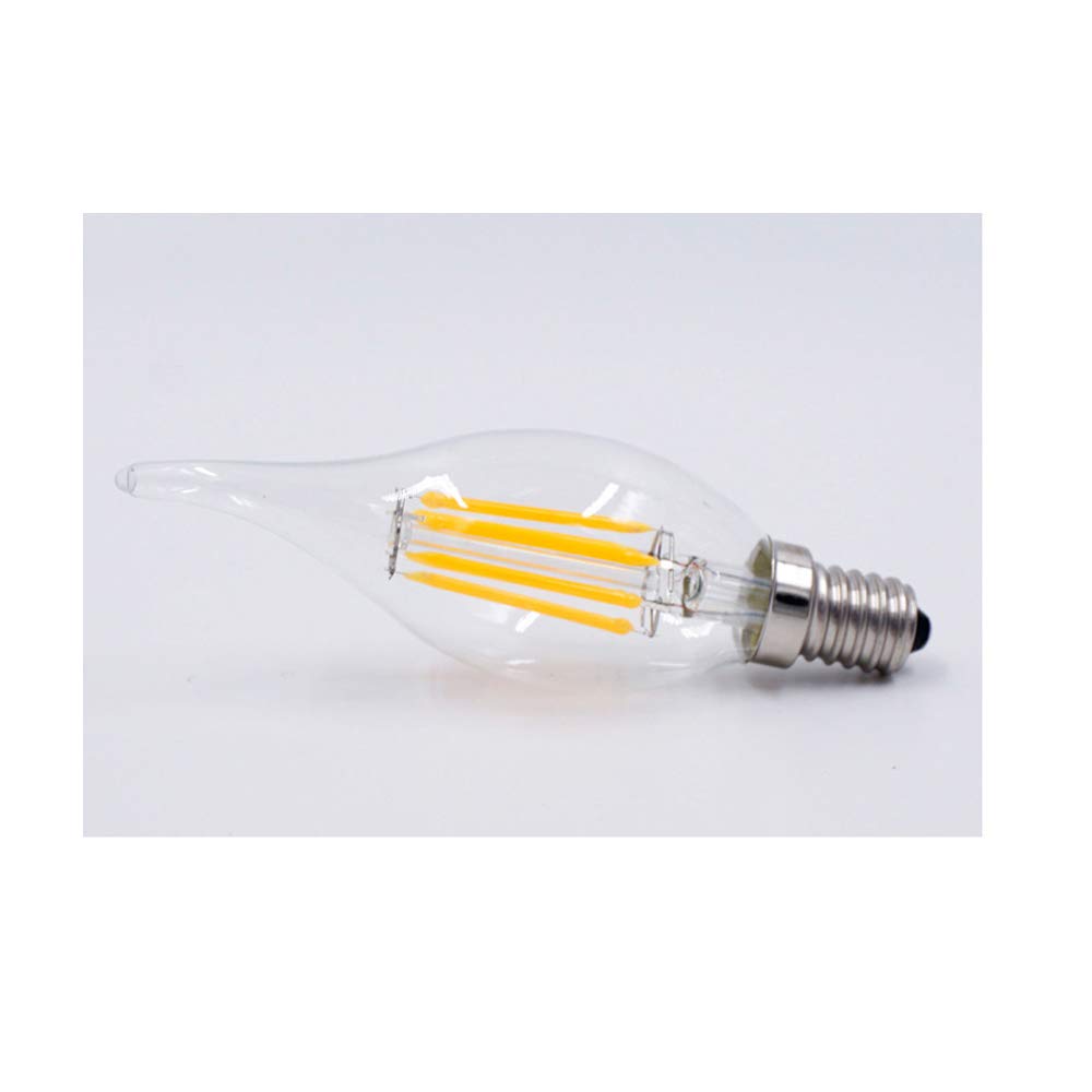 Ruihua - Bombilla de filamento de vela LED E14 blanco cálido 2700 K 4 W (equivalente a 40 W halógena) C35 pequeñas bombillas de bajo consumo vintage con rosca Edison 400 lm, 20 paquetes