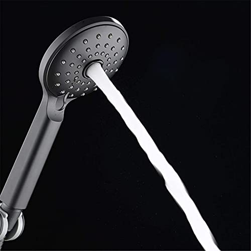 Cabezal de ducha de mano redondo LaseVe ABS blanco y gris miniatura 3
